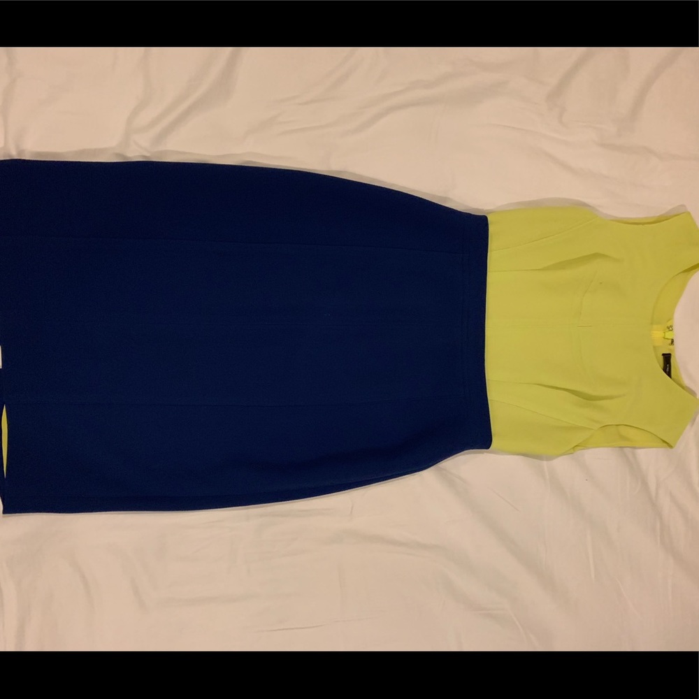 Bcbg neon color block dress